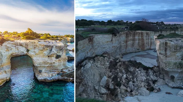 Ndodh në ditën e Shën Valentinit  Stuhitë shembin  Harkun e të dashuruarve  në Itali