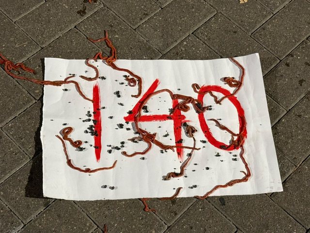 FOTOLAJM  Protestuesit vendosin pankartën me 140  krimba  në Bulevard   Nuk na përfaqësoni 