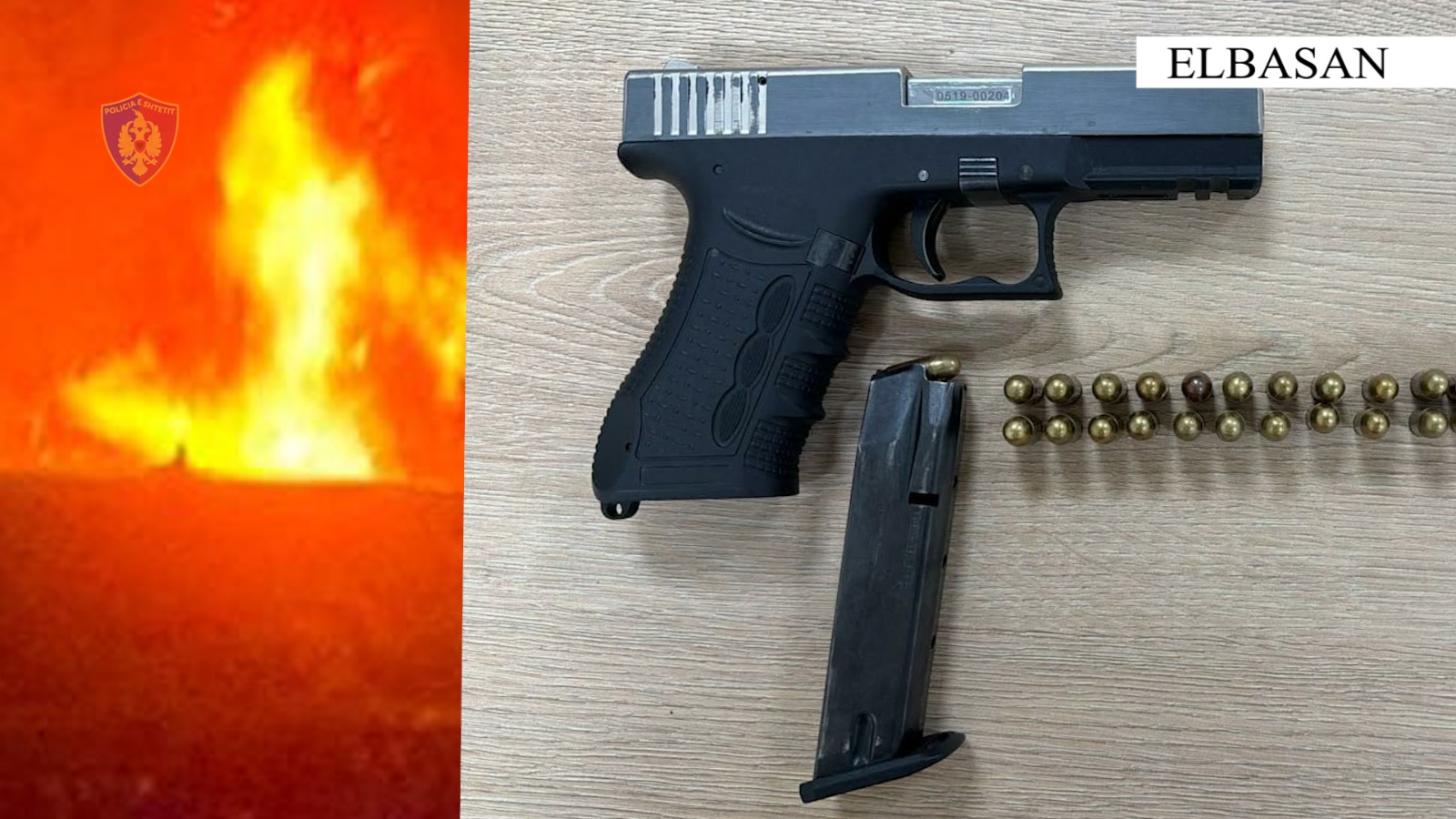 Dy operacione policore në Elbasan  zbardhen djegiet e automjeteve dhe arrestohet i riu me armë e kokainë