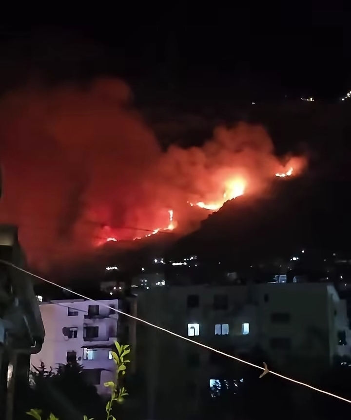 Pamje nga zjarri në Krujë